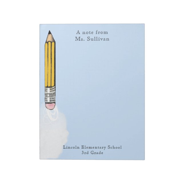 Cute Teacher Gifts Notepad (Rotated)