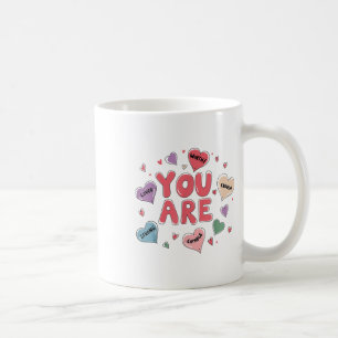 Cute Teacher Kids Valentines Day Teach Heart Candy Coffee Mug