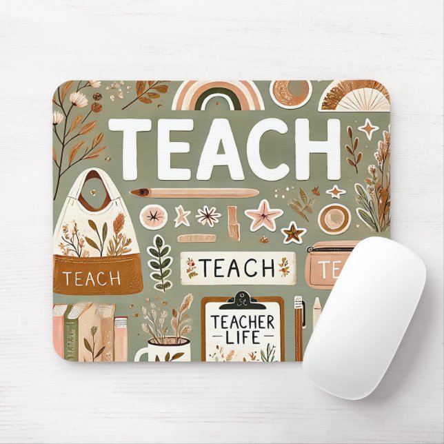 Cute Teacher Mouse Pad (With Mouse)