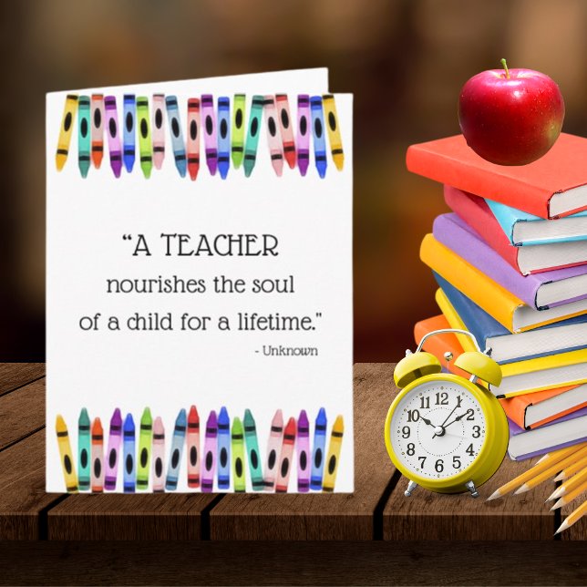 Cute Teacher nourishes soul of child for lifetime  Card (Creator Uploaded)