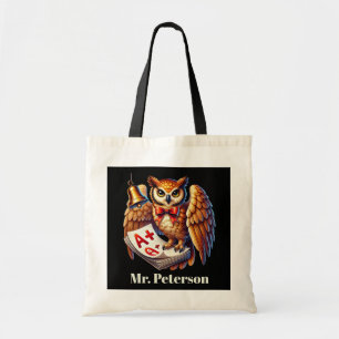 Cute Teacher owl add name customisable  Tote Bag