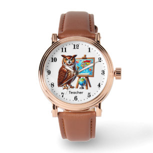 Cute Teacher owl customisable  Watch