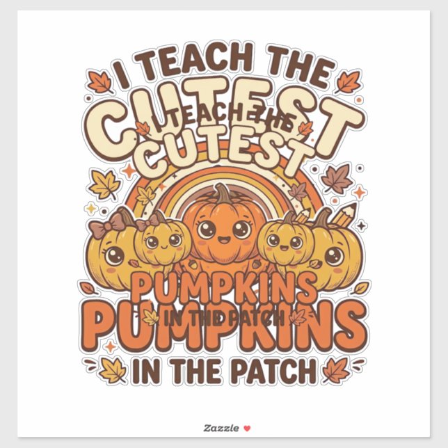 Cute Teacher Pumpkin Fall Classroom Vector Design_ (Sheet)