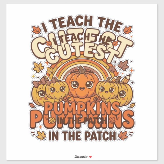 Cute Teacher Pumpkin Fall Classroom Vector Design_ (Sheet)