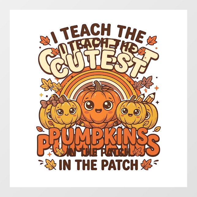 Cute Teacher Pumpkin Fall Classroom Vector Design_ (Sheet)