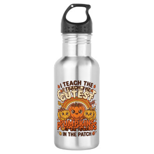 Cute Teacher Pumpkin Fall Classroom Vector Design_ 532 Ml Water Bottle
