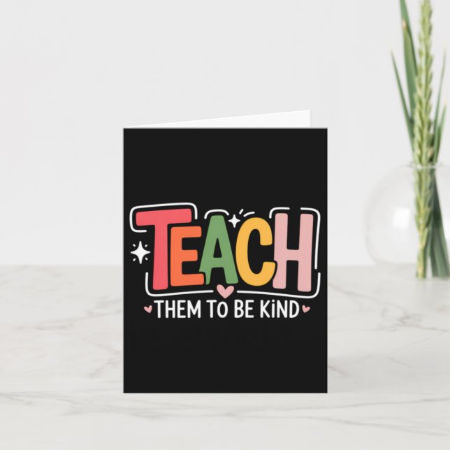 Cute Teacher School Card (Front)