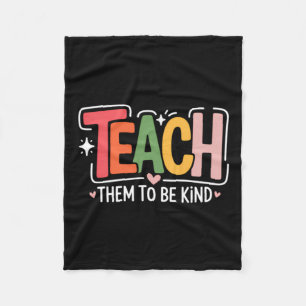 Cute Teacher School Fleece Blanket