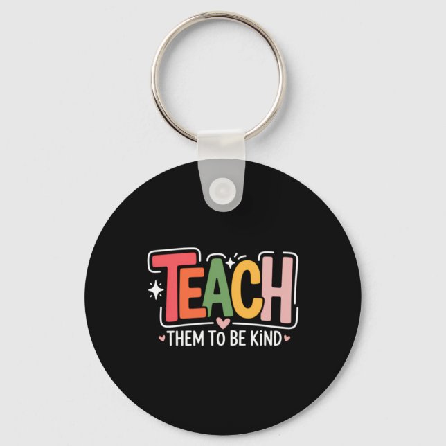 Cute Teacher School Key Ring (Front)