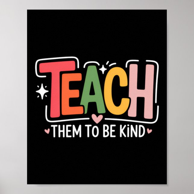 Cute Teacher School Poster (Front)