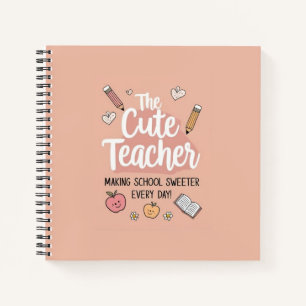 Cute Teacher Spiral Notebook