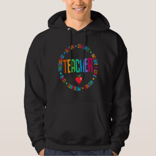 Cute Teacher Squad Inspirational Colourful Element Hoodie