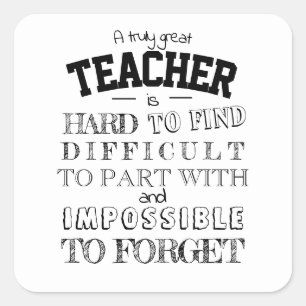 Cute teacher Thank you Appreciation Gift for him Square Sticker