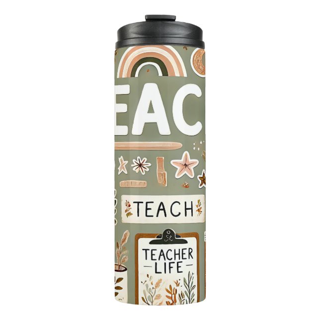 Cute Teacher Thermal Tumbler (Front)