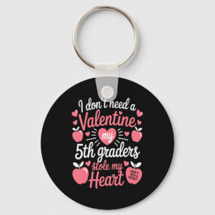 Cute Teachers Valentines Day Key Ring