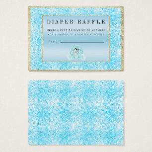 Cute Teal Bunny "Raffle" Baby Shower