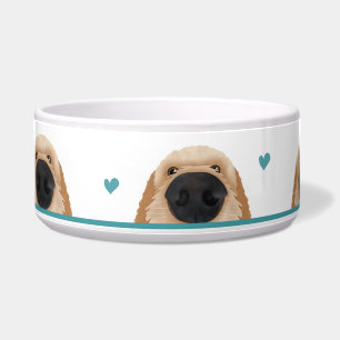 Cute Teal Dog Bowl