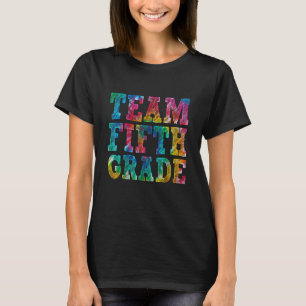 Cute Team 5th Grade Back To School Tie Dye Graphic T-Shirt
