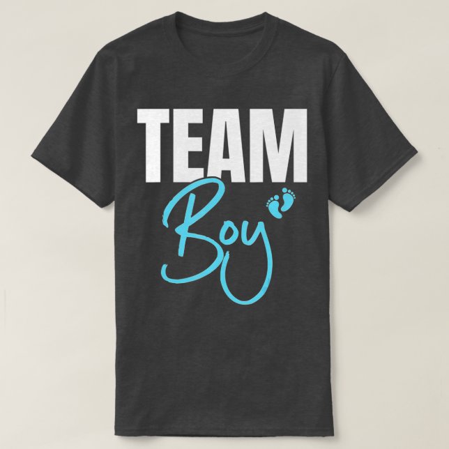 Cute Team Boy gender reveal party Idea for dad  T-Shirt (Design Front)