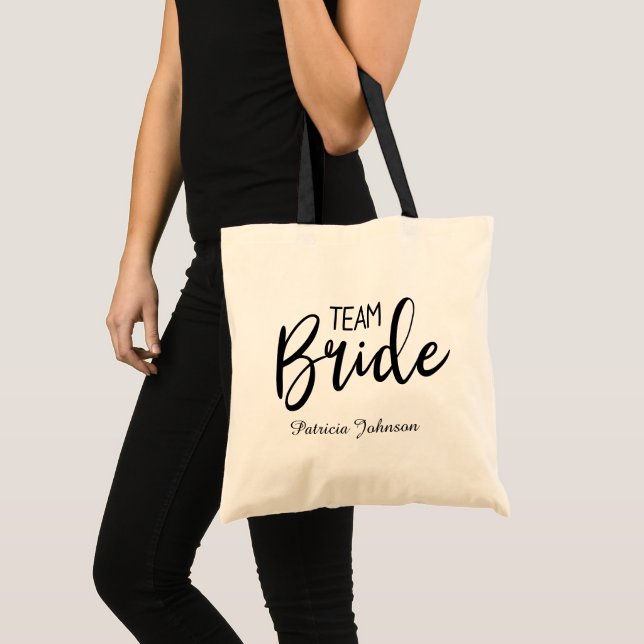 Cute team Bride add name Tote Bag (Front (Product))