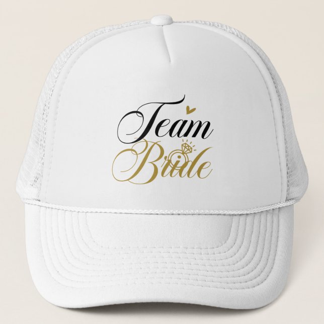 Cute Team Bride Wedding party Trucker Hat (Front)
