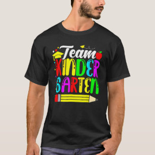 Cute Team Kindergarten Pencil Back To School Teach T-Shirt