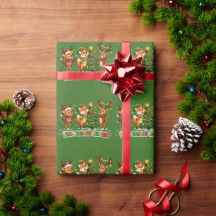 Cute Team Santa's Helpers Christmas Wrapping Paper