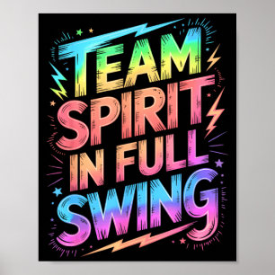 Cute Team Spirit Full Swing Kids Go Teacher Let Poster