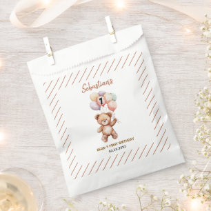 Cute Teddy Bear 1st Birthday   Sweet Bear  Favour Bag
