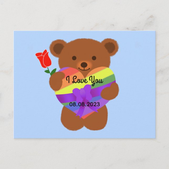 Cute Teddy Bear #2 Postcard (Front)
