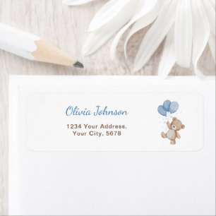 Cute Teddy Bear Address Return Address Label