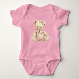 Cute Teddy Bear Baby Jersey Bodysuit
