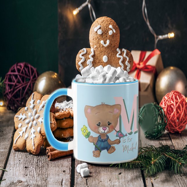 Cute Teddy Bear Baby Light Blue Mug (Cute Teddy Bear Baby Light Blue Mug)