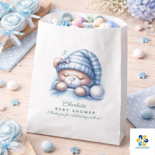 Cute Teddy Bear Baby Shower Favour Bag (Cute Teddy Bear Baby Shower Favor Bag)