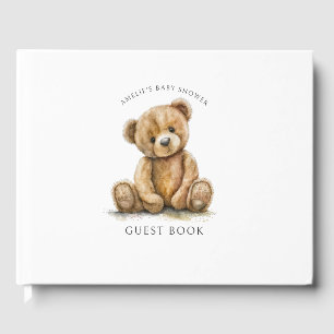 Cute Teddy Bear Baby Shower Guest Book