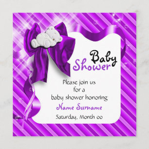 Cute teddy bear baby shower invitation