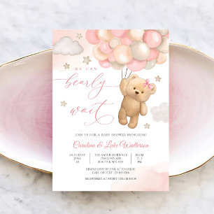 Cute Teddy Bear Baby Shower Invitation
