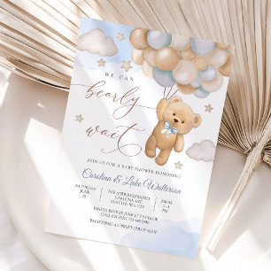 Cute Teddy Bear Baby Shower Invitation