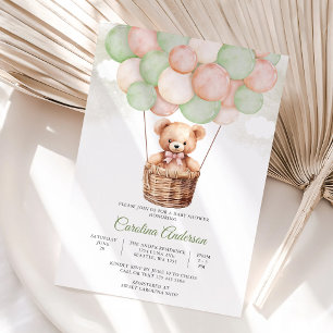 Cute Teddy Bear Baby Shower Invitation