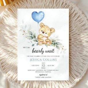 Cute Teddy Bear Baby Shower Invitation
