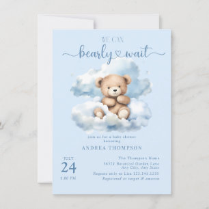 Cute Teddy Bear Baby Shower Invitations