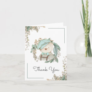 Cute Teddy Bear Baby Shower Thank You Card