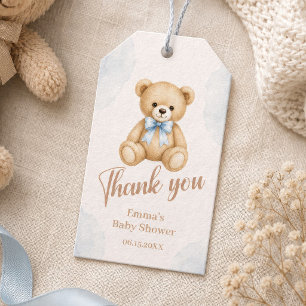 Cute Teddy Bear Baby Shower Thank You Gift Tags