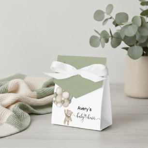Cute Teddy Bear Balloon Baby Shower Favor Box