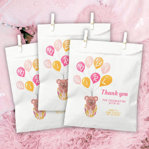 Cute Teddy Bear Balloon Baby Shower Thank you Favour Bag