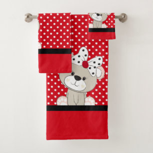 cute teddy bear bath towel set