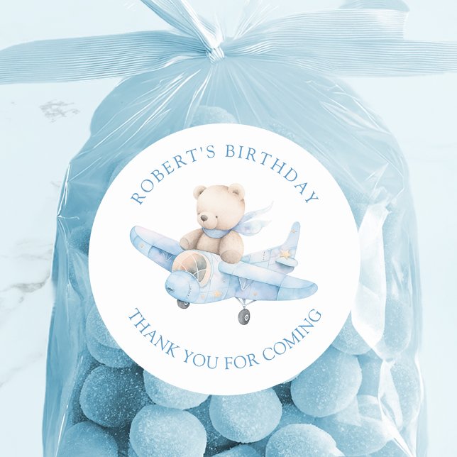 Cute Teddy Bear Birthday Thank You Sticker (Creator Uploaded)