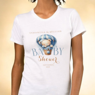 Cute Teddy Bear Blue Floating Balloon T-Shirt