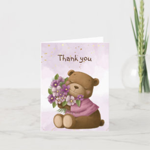 Cute Teddy Bear Bouquet Flowers Floral Thank you
