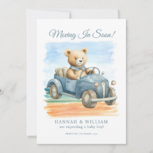 Cute Teddy Bear Boy Pregnancy Announcement